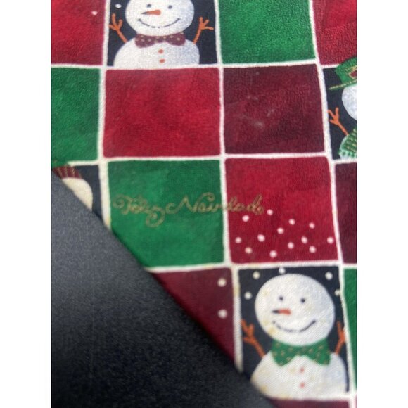 Hallmark Mens Neck Tie Christmas Snowman Red Green Novelty Holidays 56" Gift - Picture 3 of 8